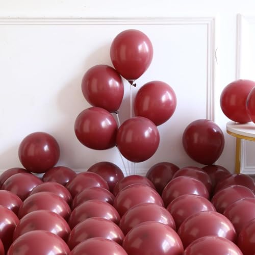GIHOO Burgundy Balloon Arch Garland Kit 148pcs Boho White Sand Burgundy and Gold Chrome Latex balloons with Crown Mylar Balloon for Wedding Bridal Shower Birthday Wine Graduation Party Decoration - Image 3