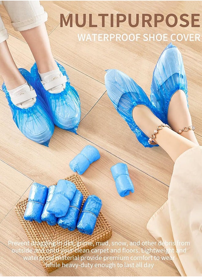 Sweet Life Shoe Covers Disposable Non Slip -100 Pack(50 pairs) 15.7'' Hygienic Waterproof Foot Booties Covers Recyclable Shoe Booties Covers for Indoors, Fits Up to US Men's 11 & US Women's 13  - Image 2