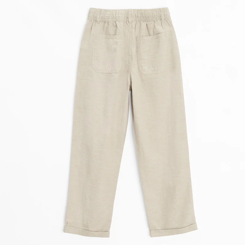 Cool Club by SMYK BEIGE LINEN, COTTON TROUSERS