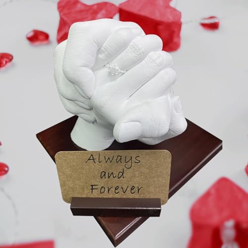 Godora Hand Casting Kit Couples | Keepsake Hand Mold kit Couples for Holiday Activities, with Base & Card Stand Molding Kits for Adults, Wedding, Friends, Plaster Hand Mold Casting Kit - Image 4