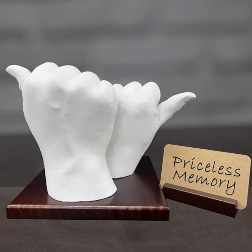 Godora Hand Casting Kit Couples | Keepsake Hand Mold kit Couples for Holiday Activities, with Base & Card Stand Molding Kits for Adults, Wedding, Friends, Plaster Hand Mold Casting Kit - Image 5