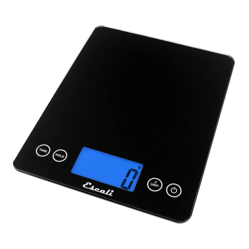 Escali 2210IB ArtiXL Extra-Large Glass Digital LCD Display Kitchen Scale, Measures Liquid and Dry Ingredients, Tare Function, 22lb Capacity, Black - Image 3