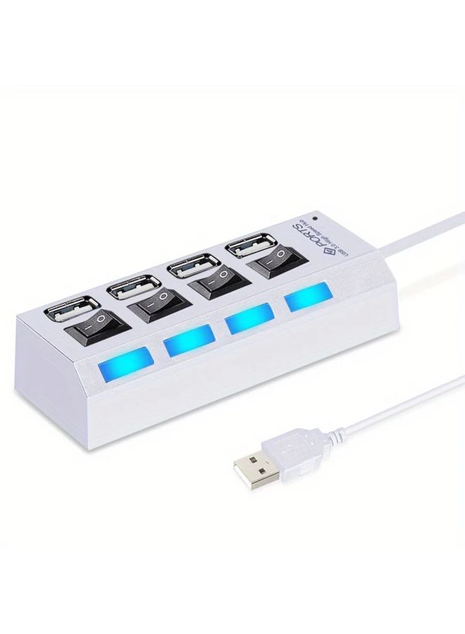 7 منفذ USB Hub موسع أسود USB 2.0 موزع لـ MacBook PC الكمبيوتر المحمول اللوحي - Image 5