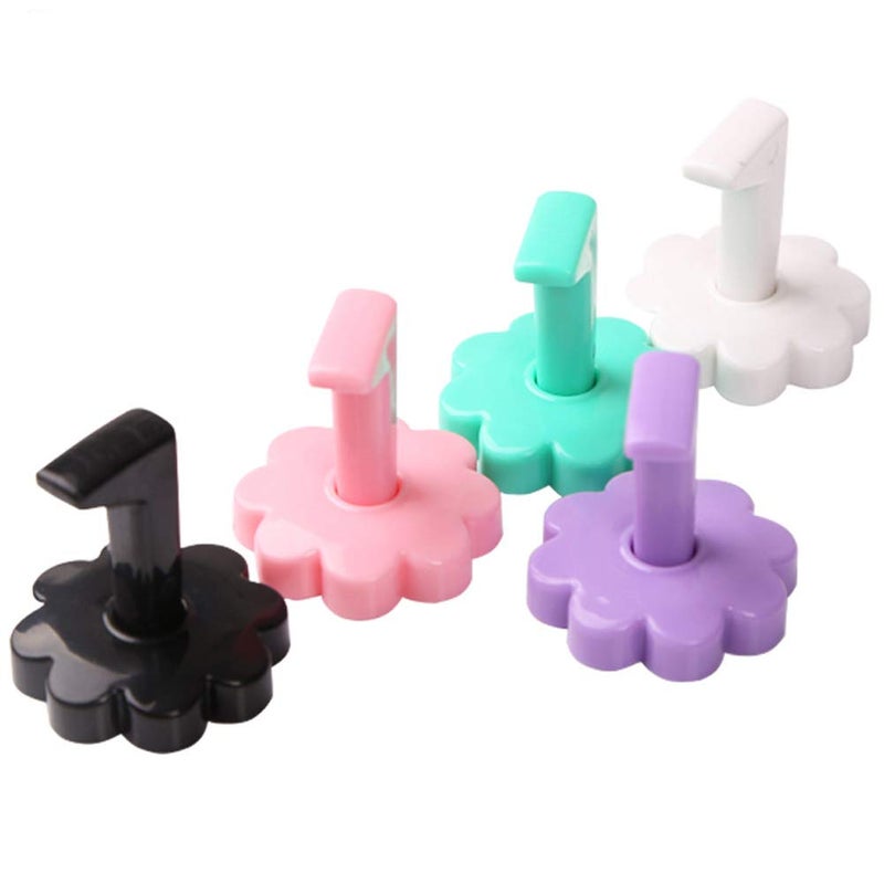 10pcs Assorted Color Plastic Detachable Plumshaped Nail Art Practice Training Stands Nail Art False Tip Holders Nail Art Beauty Accessories Tool