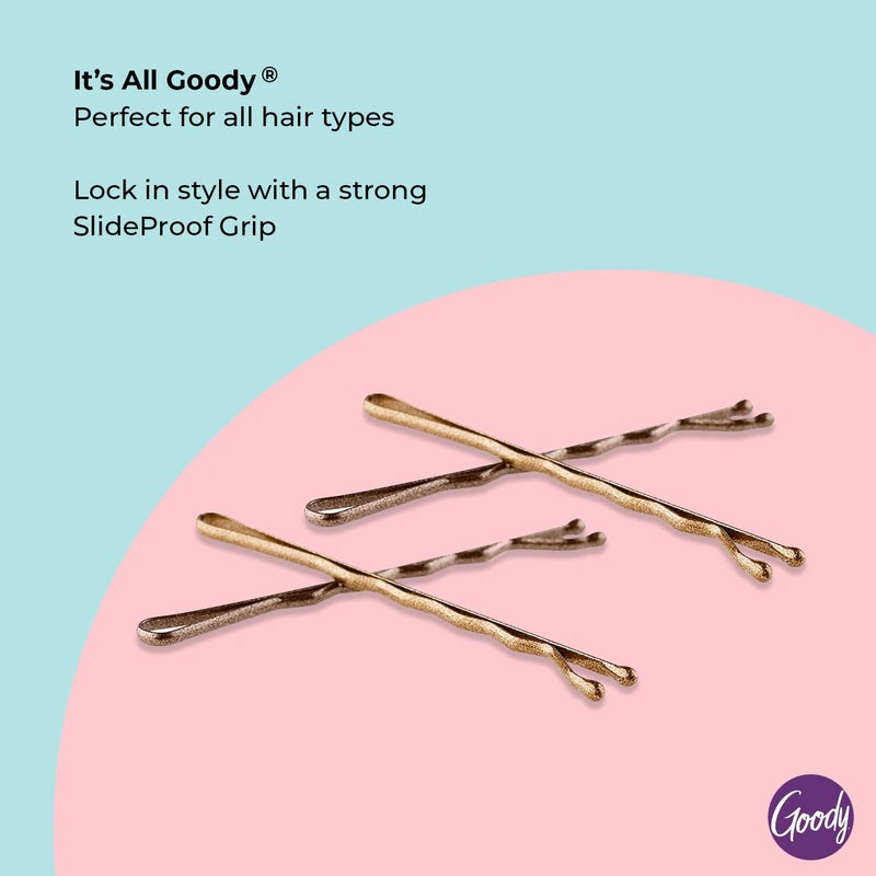 Goody SlideProof Bobby Pin, 50 Ct, Assorted Brunette Colors, Ouchless Bobby Pins for Hair Styling, Lock In Style, Comfortable, Pain-Free Accessories for Women & Men, All Hair Types - Image 3