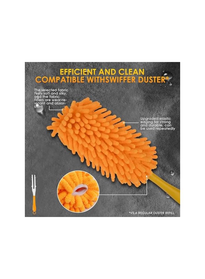 promass Dusters for Swiffer - Reusable Duster Refill Compatible with Swiffer Hand Duster, 360 Heavy Duty Dusters Refills 8 Pack, Duster for Cleaning High Ceiling, Blinds(Handle is Included） - Image 2