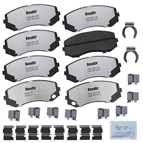 Bendix Fleet Metlok MKD1265FM Brake Pads for Select Models Mitsubishi Fuso FE120,FE125 Truck 360 - Image 1