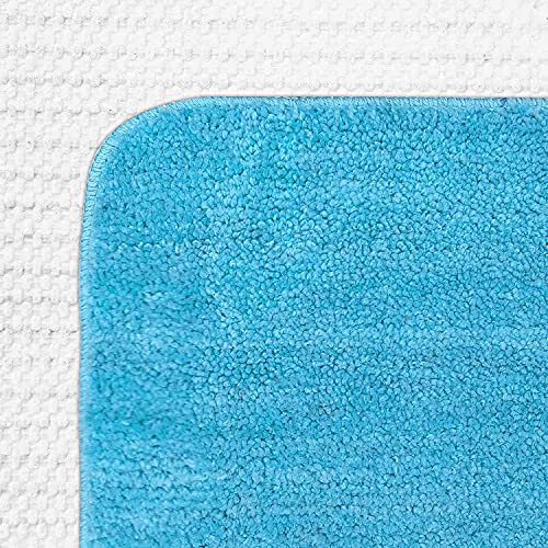 MODERN FAB Modern 2 Piece mats with Anti Skid Rubber BackingColour Aqua,Size(40 x 60 cm) Set of 2 Piece - Image 3