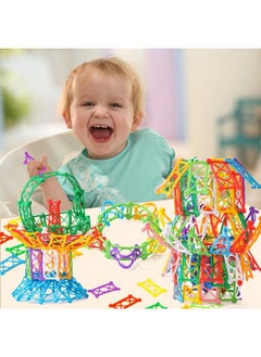 RAINBOW TOYFROG Snapntwist Building Blocks 270 Piece Set Of Flexible Interlocking Math Manipulatives Open Ended Stem Toys For 5 To 12 Year Old Boys & Girls Indoor Recess Games For Classroom  - Image 3