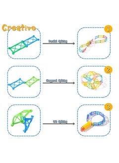 RAINBOW TOYFROG Snapntwist Building Blocks 270 Piece Set Of Flexible Interlocking Math Manipulatives Open Ended Stem Toys For 5 To 12 Year Old Boys & Girls Indoor Recess Games For Classroom  - Image 5