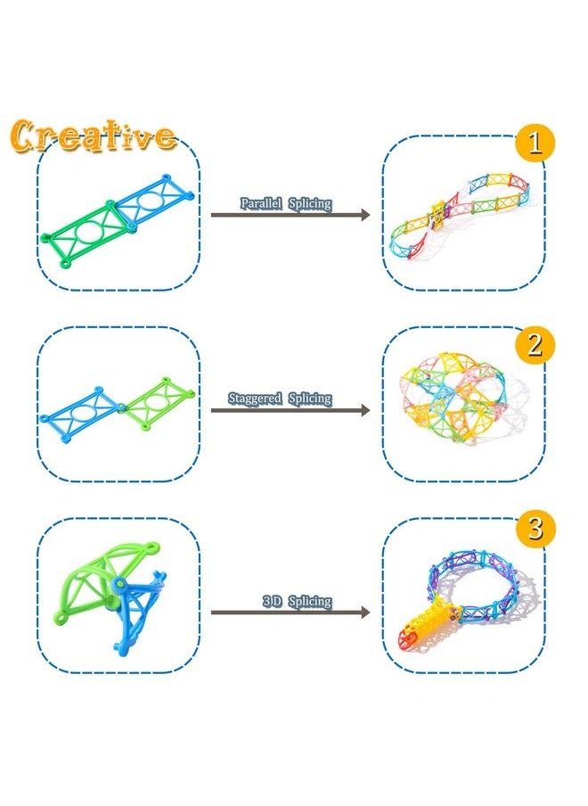 RAINBOW TOYFROG - Snapntwist Building Blocks 270 Piece Set Of Flexible Interlocking Math Manipulatives Open Ended Stem Toys For 5 To 12 Year Old Boys & Girls Indoor Recess Games For Classroom - Image 1