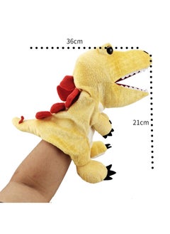 Y&D Dinosaur Hand Puppet Stegosaur Jurassic World Stuffed Animal Soft Plush Toy Open Movable Mouth Finger Gift Birthday Gifts For Kids Creative Role Play 