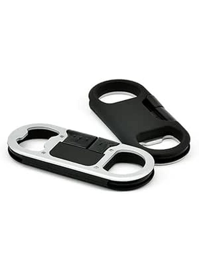 Multifunctional Bottle Opener Keychain With Micro USB Charging And Data Cable - Image 1