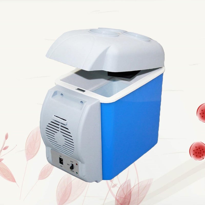 12v Portable Car Refrigerator Warmer Compact Cooler for Travel Suv Minivan Energy Efficient Design Holds Drinks Snacks Blue - Image 3
