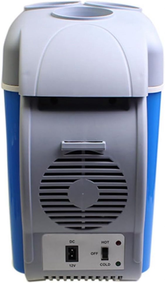 12v Portable Car Refrigerator Warmer Compact Cooler for Travel Suv Minivan Energy Efficient Design Holds Drinks Snacks Blue - Image 1