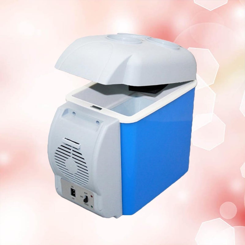 12v Portable Car Refrigerator Warmer Compact Cooler for Travel Suv Minivan Energy Efficient Design Holds Drinks Snacks Blue - Image 4