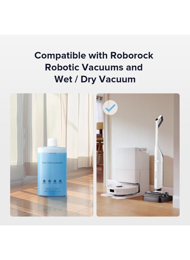 roborock Floor Cleaning Solution, Floor Cleaner for Hardwood, Compatible Robot Vacuums with Mopping and Wet and Dry Vacuum, 1L. - Image 5