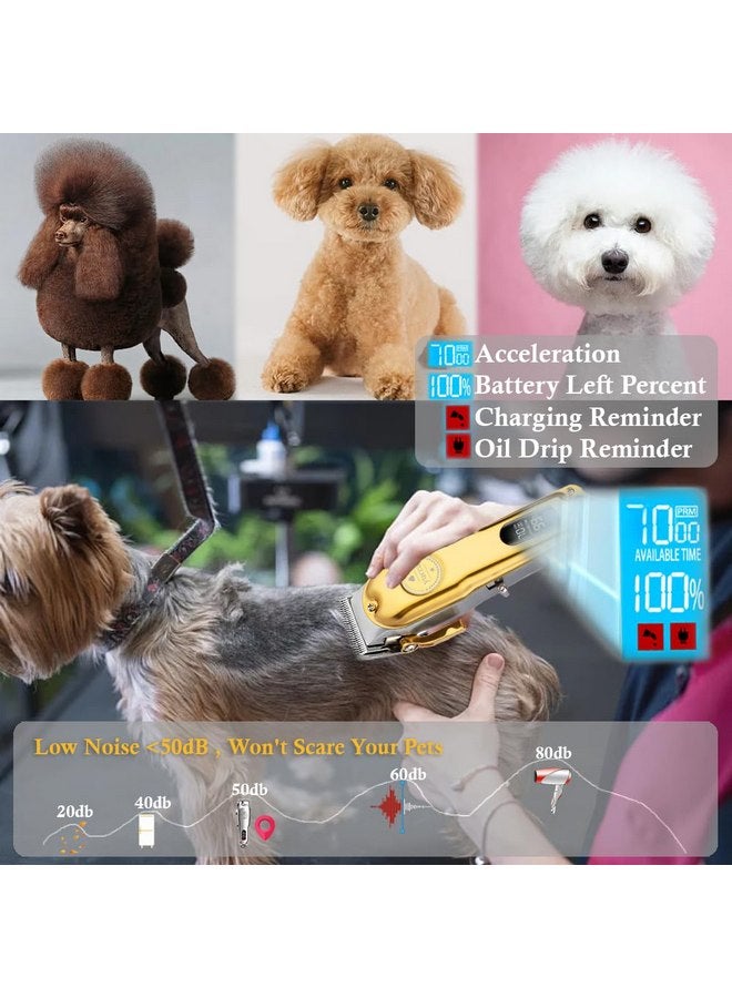 يوكا  ماكينة قص شعر الكلاب من يوكا للمعاطف السميكة الثقيلة، ماكينة قص شعر الحيوانات اللاسلكية الاحترافية، ماكينة قص شعر الحيوانات الأليفة القابلة لإعادة الشحن ومنخفضة الضوضاء، ماكينة قص شعر الحيوانات الأليفة ذات الفراء السميك بمحرك قوي بسرعة 7000 دورة في الدقيقة - Image 5