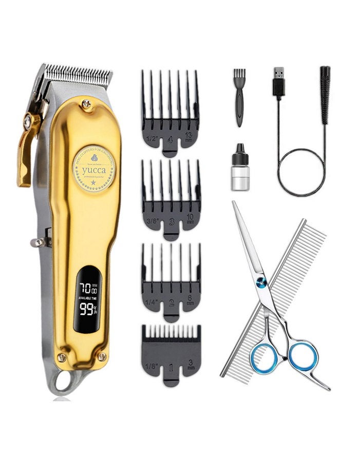 يوكا  ماكينة قص شعر الكلاب من يوكا للمعاطف السميكة الثقيلة، ماكينة قص شعر الحيوانات اللاسلكية الاحترافية، ماكينة قص شعر الحيوانات الأليفة القابلة لإعادة الشحن ومنخفضة الضوضاء، ماكينة قص شعر الحيوانات الأليفة ذات الفراء السميك بمحرك قوي بسرعة 7000 دورة في الدقيقة - Image 1