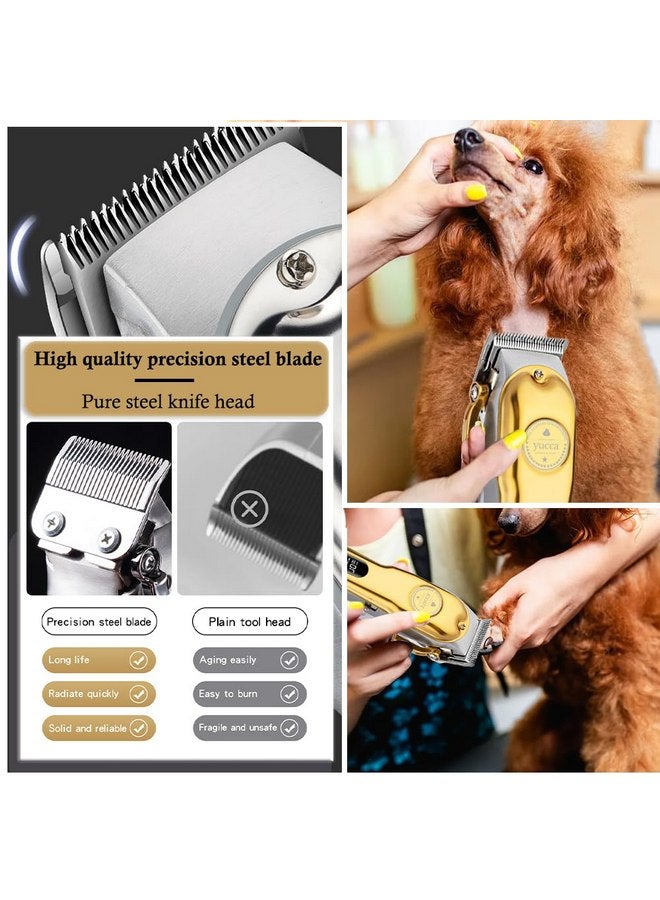 يوكا  ماكينة قص شعر الكلاب من يوكا للمعاطف السميكة الثقيلة، ماكينة قص شعر الحيوانات اللاسلكية الاحترافية، ماكينة قص شعر الحيوانات الأليفة القابلة لإعادة الشحن ومنخفضة الضوضاء، ماكينة قص شعر الحيوانات الأليفة ذات الفراء السميك بمحرك قوي بسرعة 7000 دورة في الدقيقة - Image 2