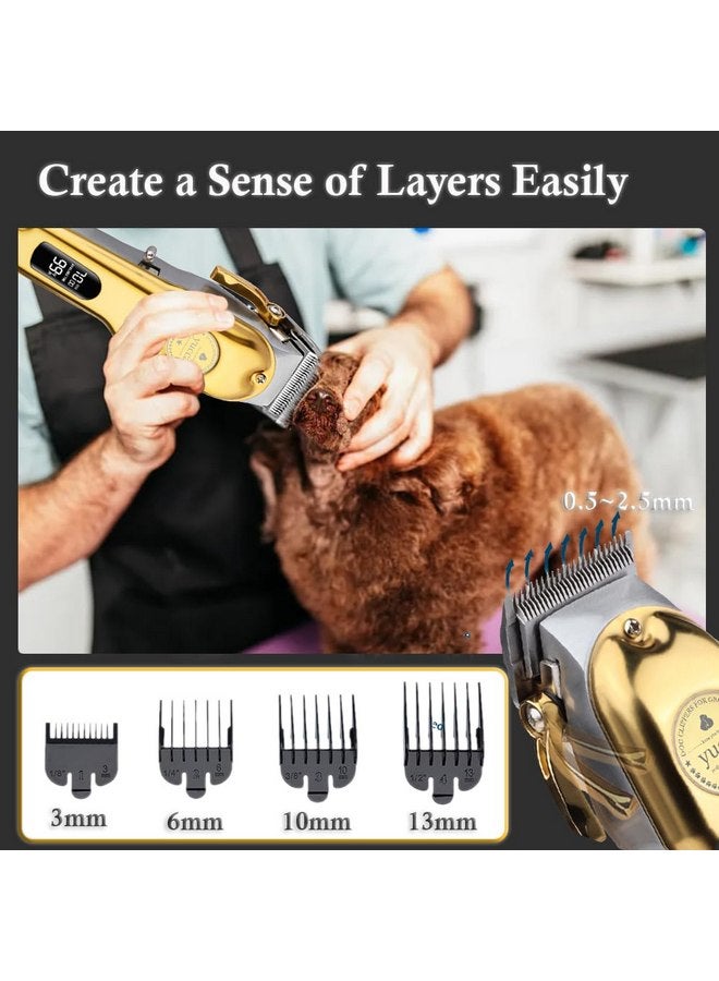 يوكا  ماكينة قص شعر الكلاب من يوكا للمعاطف السميكة الثقيلة، ماكينة قص شعر الحيوانات اللاسلكية الاحترافية، ماكينة قص شعر الحيوانات الأليفة القابلة لإعادة الشحن ومنخفضة الضوضاء، ماكينة قص شعر الحيوانات الأليفة ذات الفراء السميك بمحرك قوي بسرعة 7000 دورة في الدقيقة - Image 3