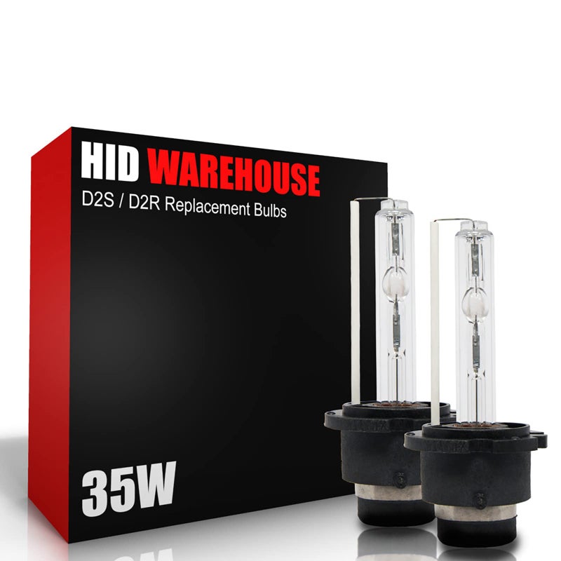 HIDWarehouse D2S D2C D2R 6000K HID Bulb  OE HID Headlight Bulb Replacement  35W Xenon  Light Blue  1 Pair