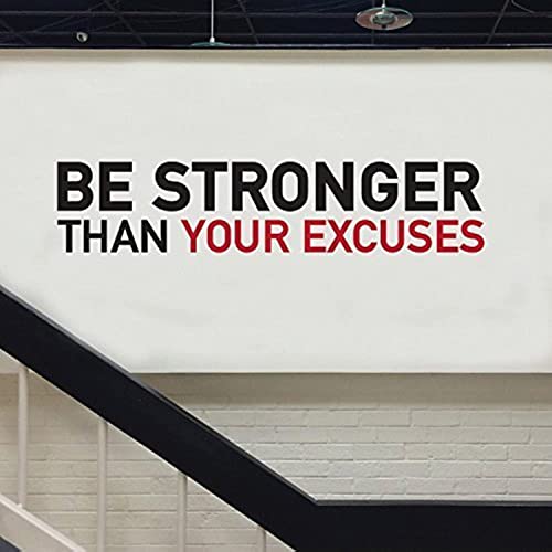 Bubbles Designs BE Stronger Than RED - Black - Home and Gym Motivate Wall Decal - Image 1