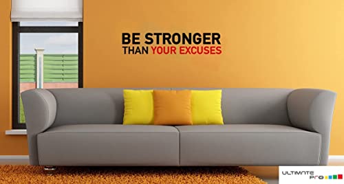 Bubbles Designs BE Stronger Than RED - Black - Home and Gym Motivate Wall Decal - Image 2