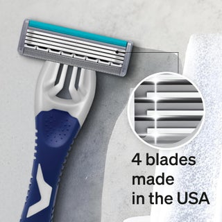 Schick Quattro Titanium 4 Blade Disposable Razor for Men - Smooth Shave with Skin Guard and Comfort Grip Handle - view 2