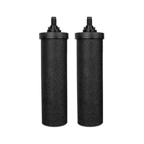 AQUA EASY AquaEasy NSF/ANSI 372 Certified Stainless Steel Gravity Water Filter System (2.25 Gallon) 2X Activated Carbon Filter, Stainless Steel Tap and Wooden Stand | Countertop Water Filtration System (Black) - Image 4