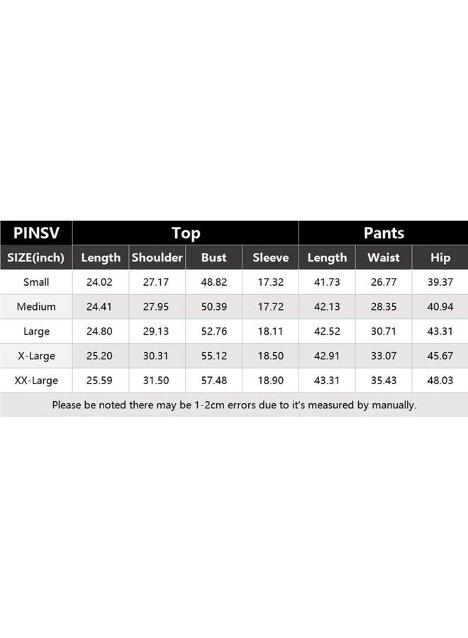 PINSV Women's 2 Piece Outfits Sweatsuits Full Zip Sweatshirts Wide Leg Sweatpant Set Tracksuit Navy Blue 2XL - Image 2