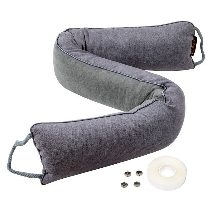 DOOR DRAFT STOPPER 32 INCH UNDER DOOR DRAFT BLOCKER NOISE STOPPER WEIGHTED WIND BLOCKER DRAFT GUARD FOR BOTTOM OF DOOR GRAY