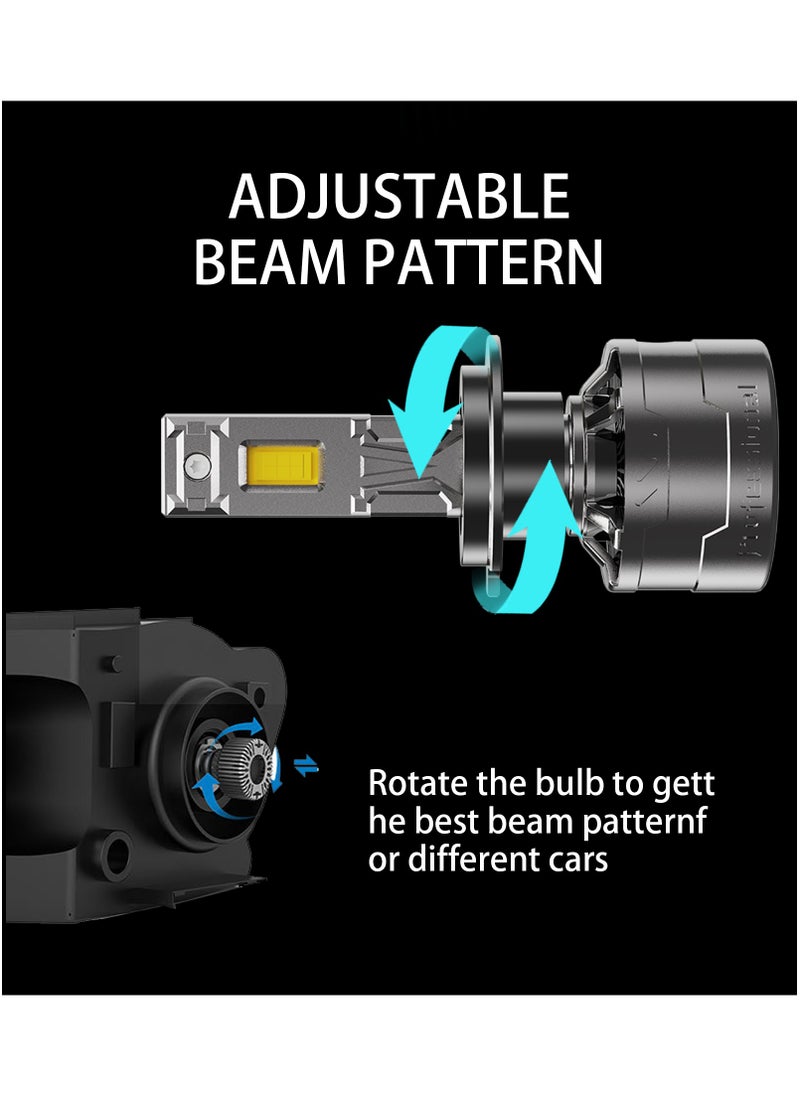 Toby's - Tobys P100 H4 2 Pieces 200W Original Tested LED Headlight Bulb Assembly 20000 Lumens 100W/Piece Xtreme Bright With Color Temperature 6500K - Image 1