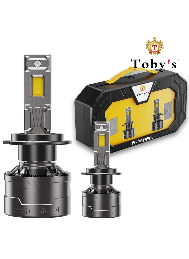 Toby's - Tobys P100 H4 2 Pieces 200W Original Tested LED Headlight Bulb Assembly 20000 Lumens 100W/Piece Xtreme Bright With Color Temperature 6500K - Image 1