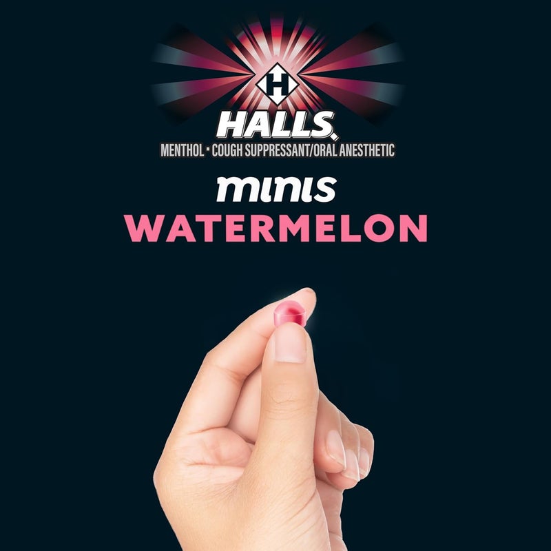 Halls حلوى هولز ميني بنكهة البطيخ خالية من السكر 48 حبة - Image 2