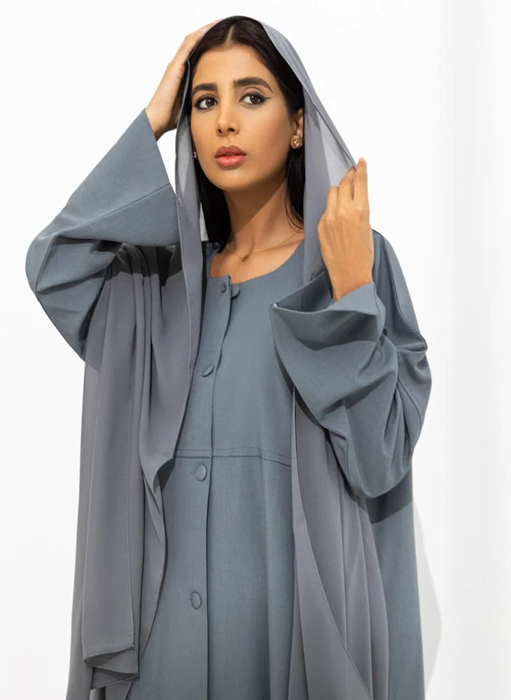 ميم باي ماريا Front open abaya with buttons