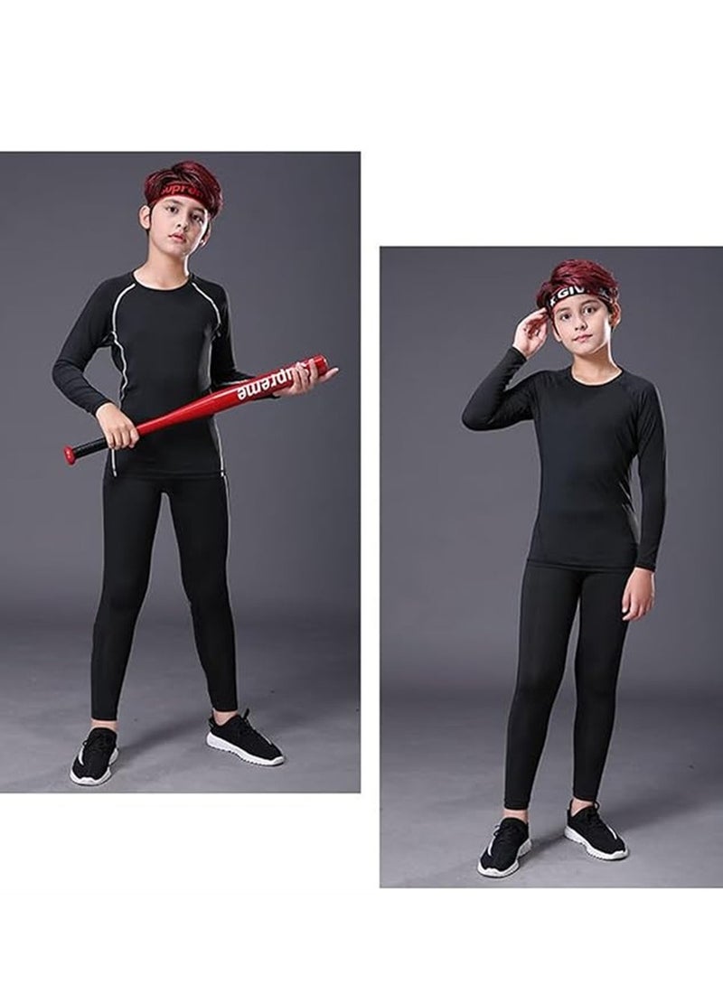 SUPREME Kids Base Layer Set Boys Football Skin Children Thermal Compression Underwear Gym Sport Athletic Baselayers Sets - Image 2