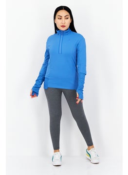 Adidas Women Sportswear Fit Training Sweatshirt, Blue  - Image 3
