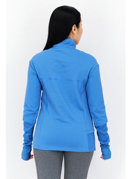 Adidas Women Sportswear Fit Training Sweatshirt, Blue  - Image 4
