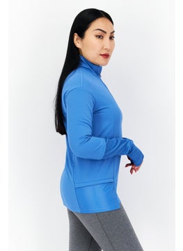 Adidas Women Sportswear Fit Training Sweatshirt, Blue  - Image 2
