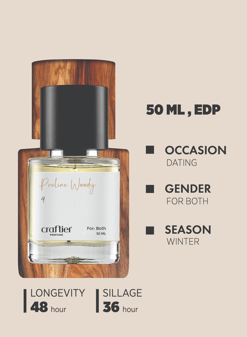 Craftier Perfume PRALINE WOODY - Inspired of-OUD BOUQUET, Eau De Parfum for Men & Women - 50ml, Long Lasting Sweet Fragrance Upto 48 Hrs, Travel Size Unisex Perfume - Image 5
