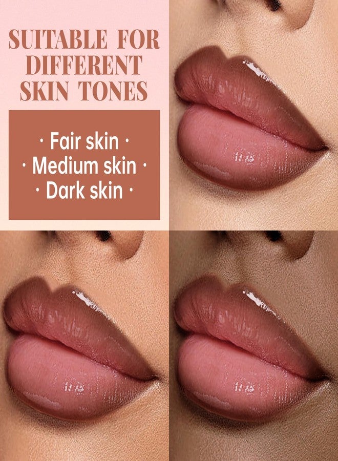 HOSAILY Moisturizing Jelly Lipstick with Brown Liner Set, Hydration Plumping Solid Lip Gloss, Smooth Lightweight Glow Tinted Lip Balm for Women, Long Wear High Shine Gradient Glossy Lip Combo Makeup#7 - Image 3