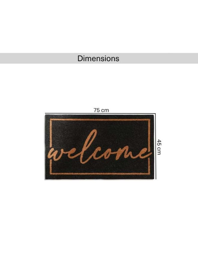 Pan Home Welcome Coir Door Mat - Black - Image 5