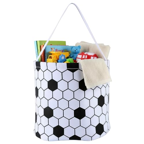 XinblueCo Soccer Basket Halloween Trick or Treat Bags Candy Buckets Footabll Gift Baskets - Image 3