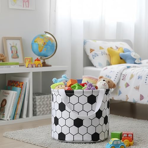 XinblueCo Soccer Basket Halloween Trick or Treat Bags Candy Buckets Footabll Gift Baskets - Image 2