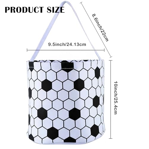 XinblueCo Soccer Basket Halloween Trick or Treat Bags Candy Buckets Footabll Gift Baskets - Image 4