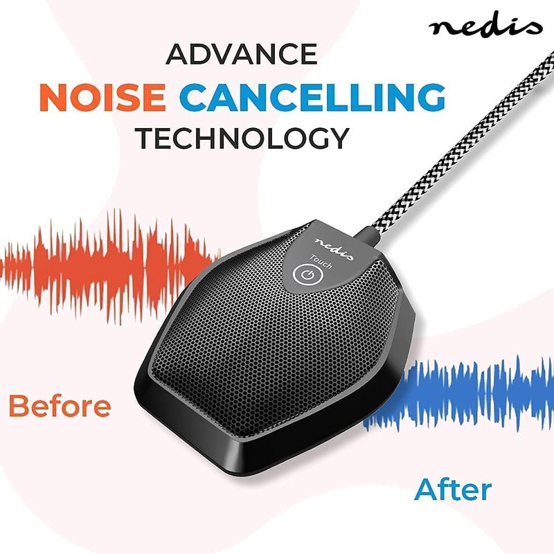 NEDIS ® USB Conference Room Microphone - Plug-and-Play Omnidirectional Microphone for Meetings, Chats, Video Conferencing, and Sound Recording (Designed in Netherland) - Image 4