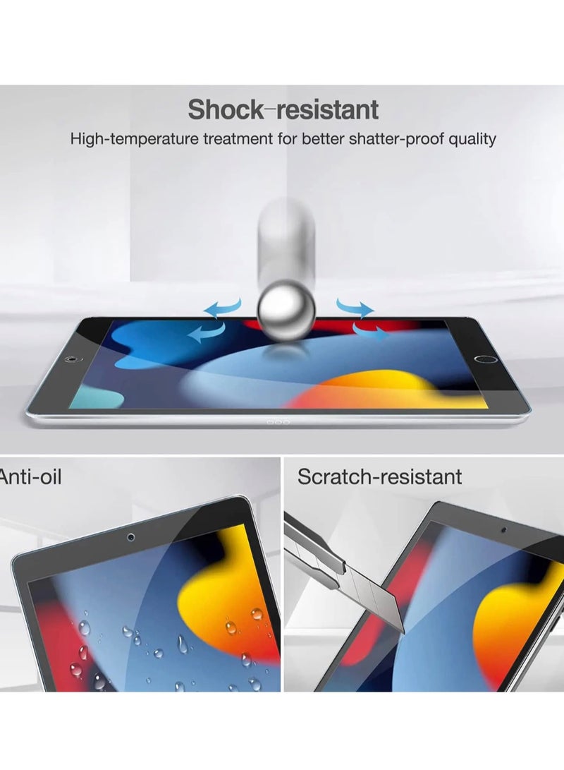A high-quality tempered glass sticker to protect the screen of the Apple iPad (2019) and iPad 9th generation, size 10.2, transparent  - Image 2