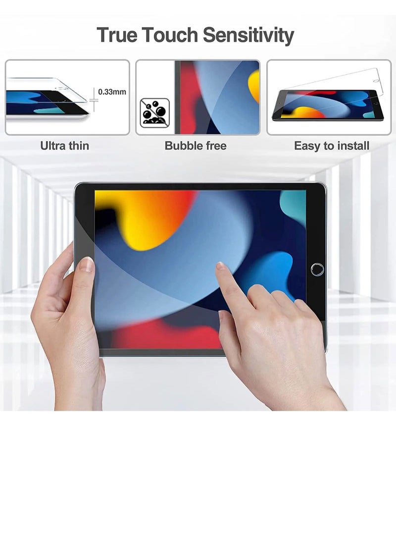A high-quality tempered glass sticker to protect the screen of the Apple iPad (2019) and iPad 9th generation, size 10.2, transparent  - Image 3