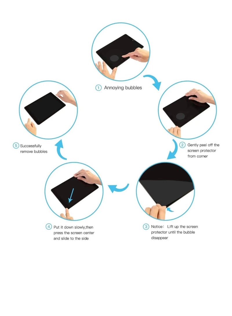 A high-quality tempered glass sticker to protect the screen of the Apple iPad (2019) and iPad 9th generation, size 10.2, transparent  - Image 5